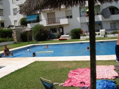 ...with a large swimming pool and a smaller pool for children